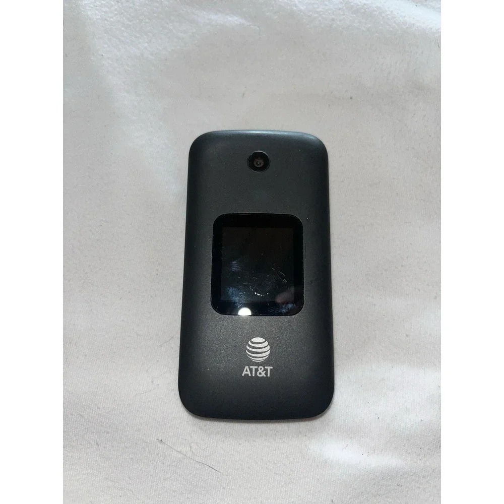 Alcatel SmartFlip 4052R AT&T 4G LTE Flip Phone Basic Cell Black Untested